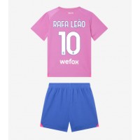 Echipament fotbal AC Milan Rafael Leao #10 Tricou Treilea 2023-24 pentru copii maneca scurta (+ Pantaloni scurti)